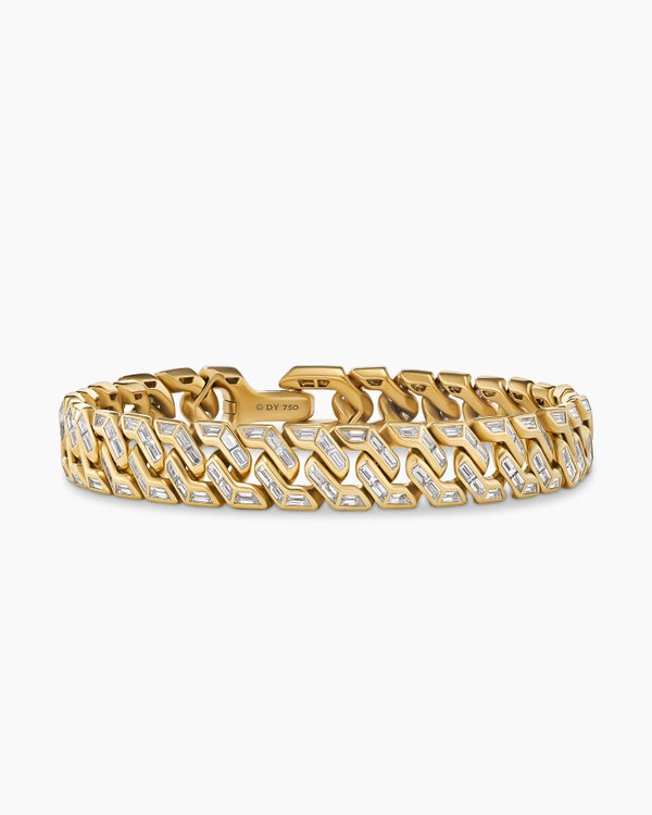 Bracelet Curb Chain angulaire en or jaune