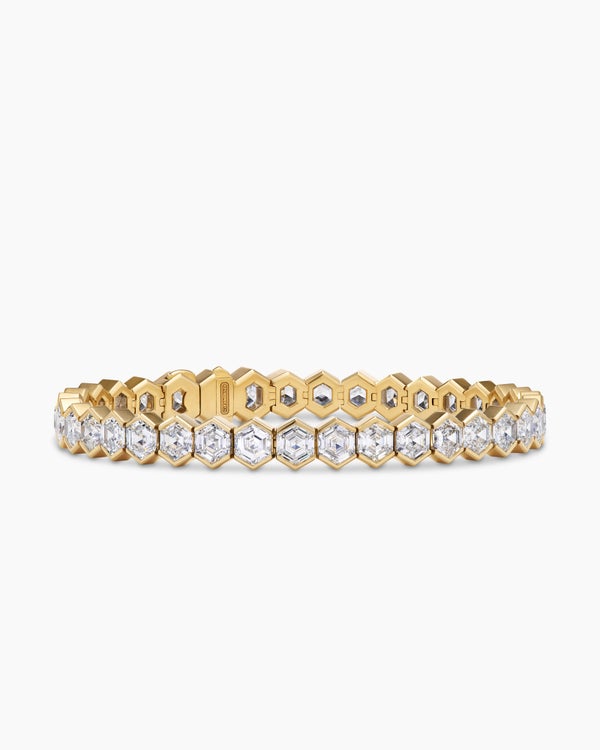 Bracelet de tennis Hex en or jaune avec diamants