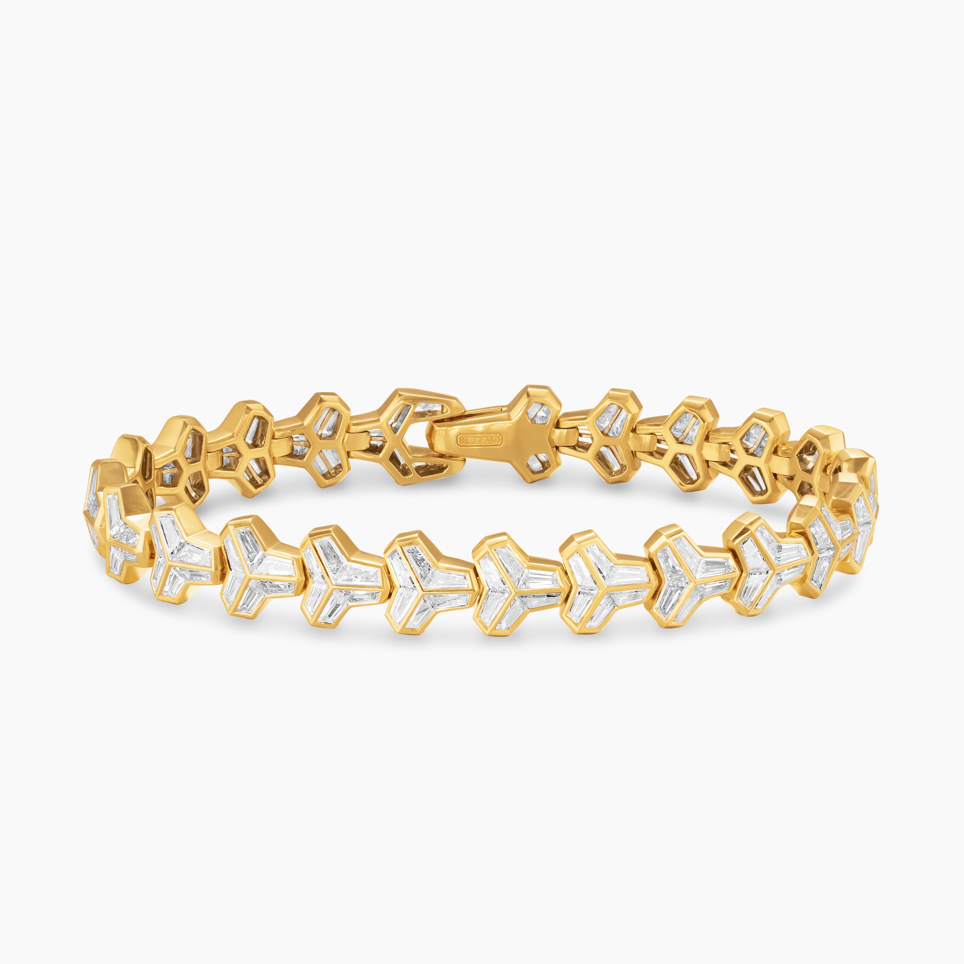 Mens Armory Bracelet in Yellow Gold with Diamonds