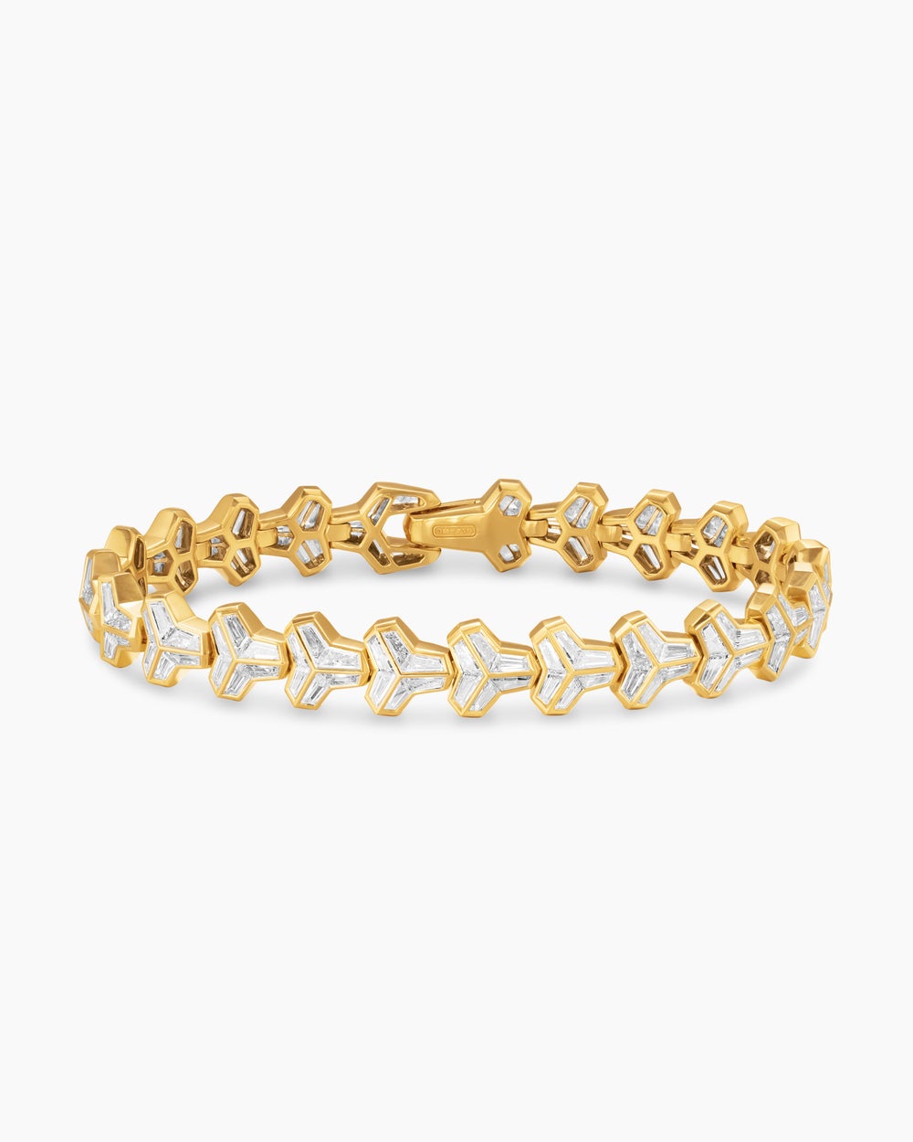 Mens Armory Bracelet in Yellow Gold with Diamonds