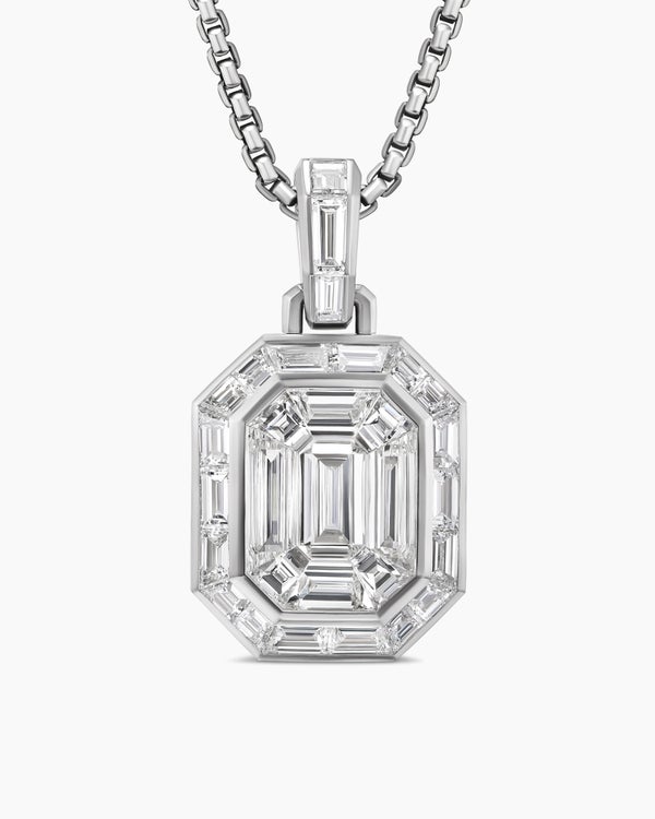 Deco Amulet in Platinum with Diamonds