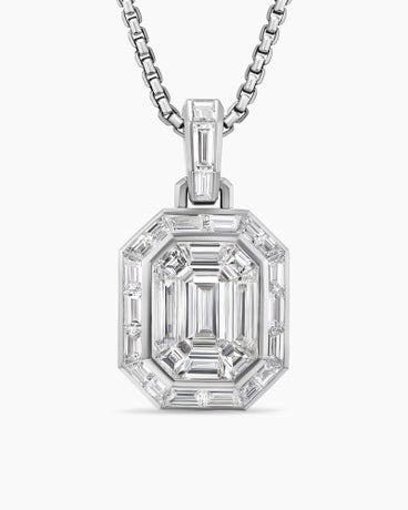 Deco Amulet in Platinum with Baguette Diamonds