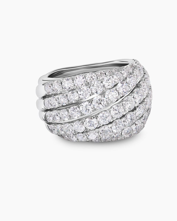 Floating Diamonds Ring in White Gold