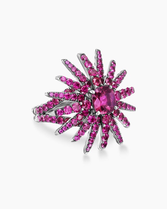 Starburst Ring in White Gold