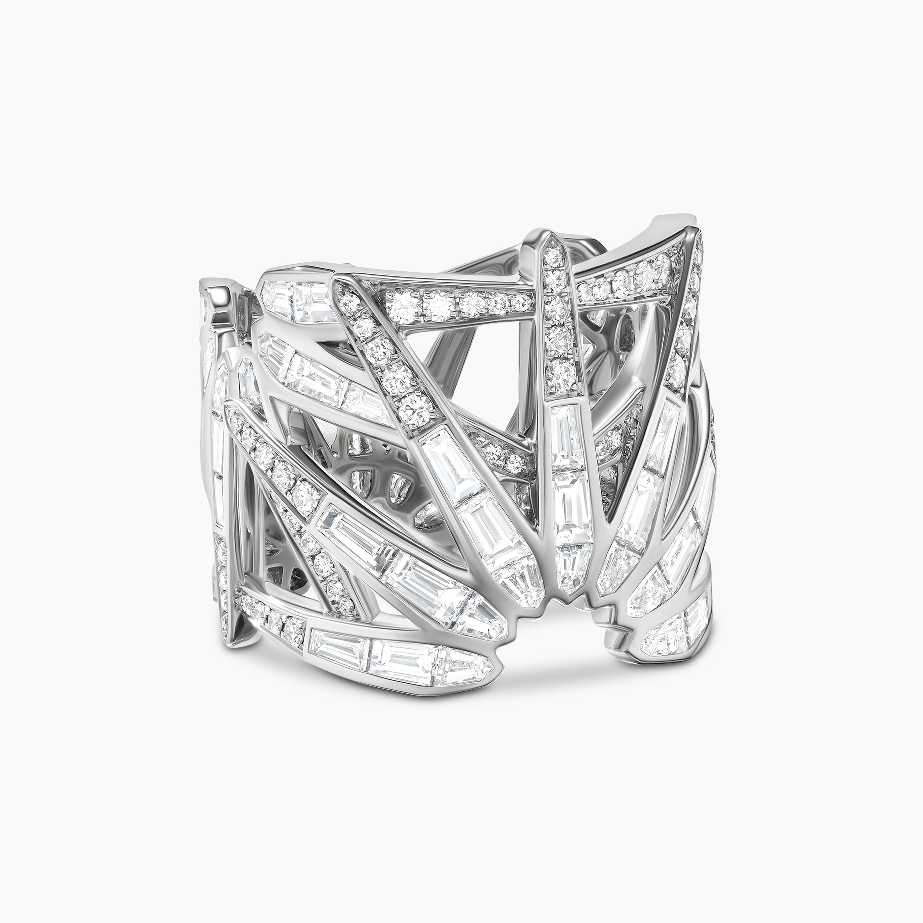 Womens Liberty Ring in White Gold with Diamonds