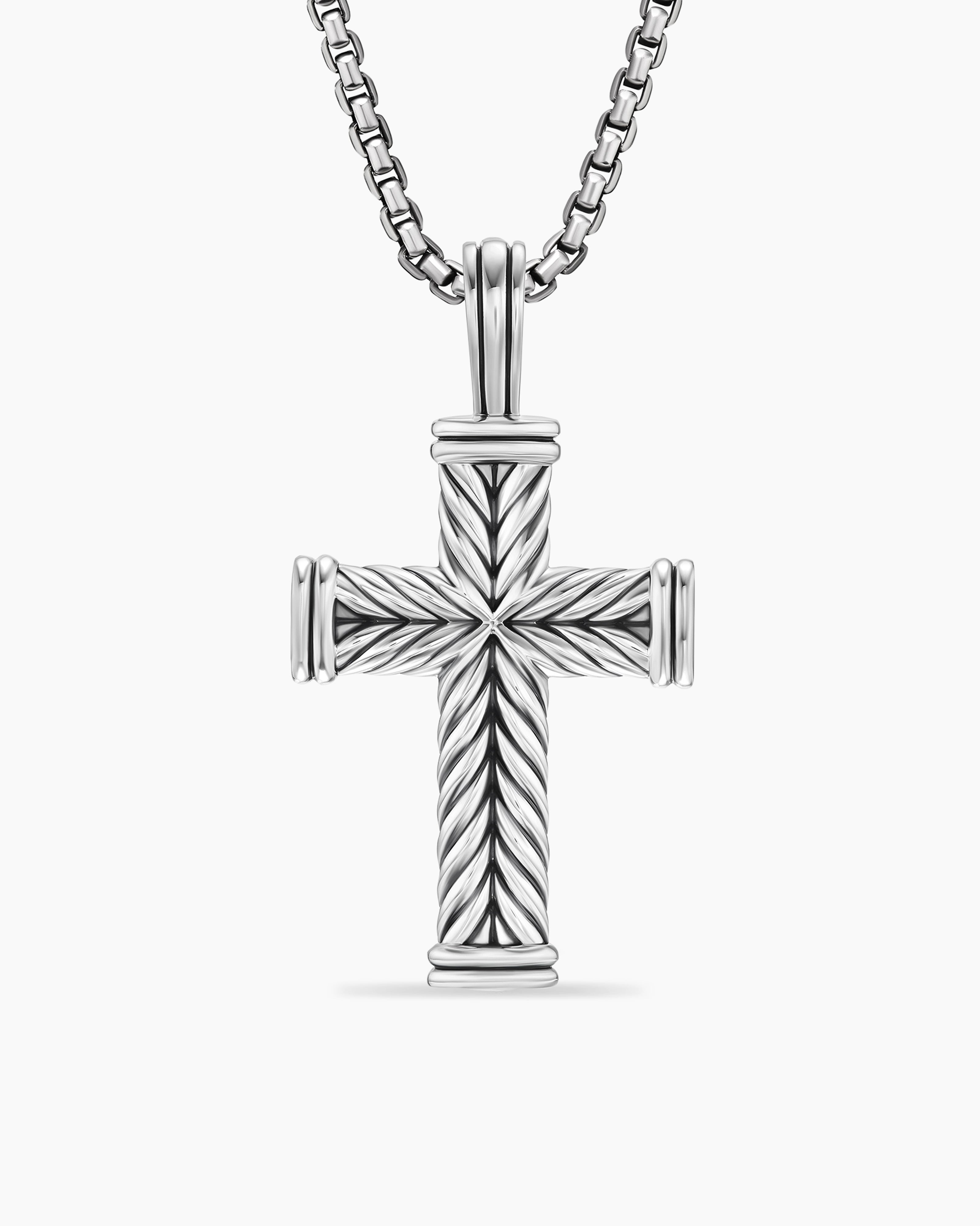 David Yurman Cable Cross Pendant - Silver