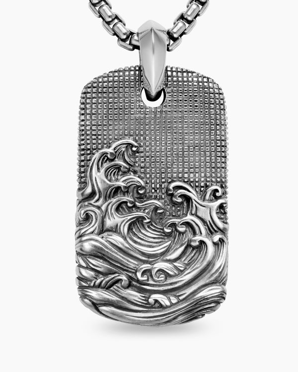 Médaille Waves en argent sterling, 39 mm