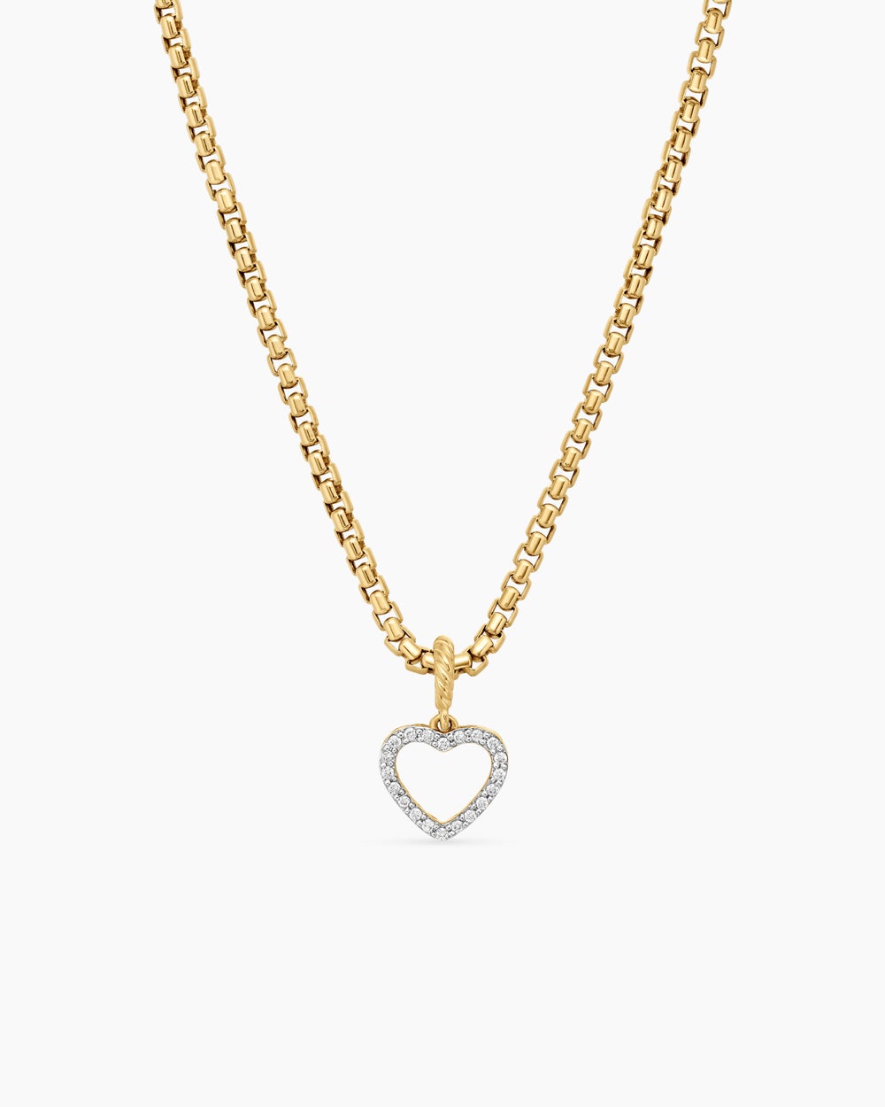 Amulette avec cœur en or jaune 18 carats avec diamants, 11 mm femmes