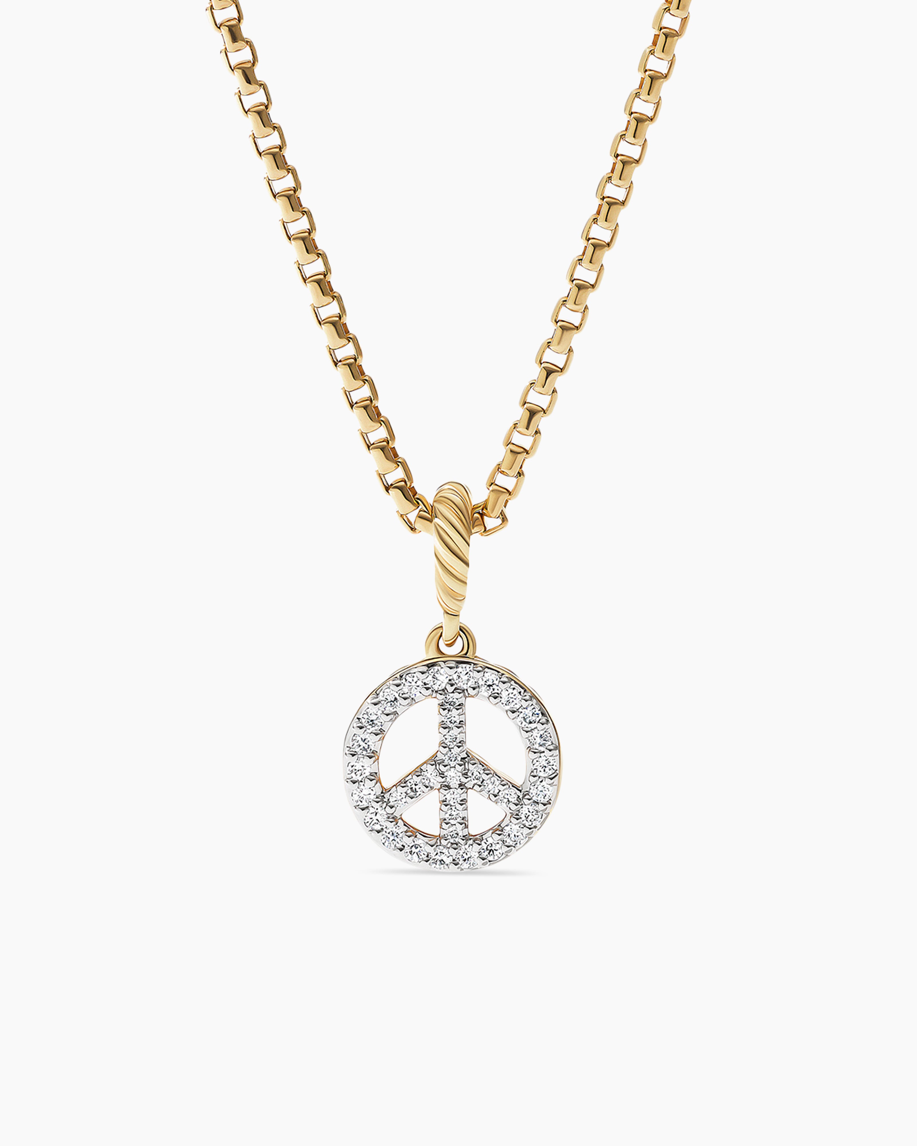 Ombre Diamond Peace Sign Necklace – D & H Jewelers