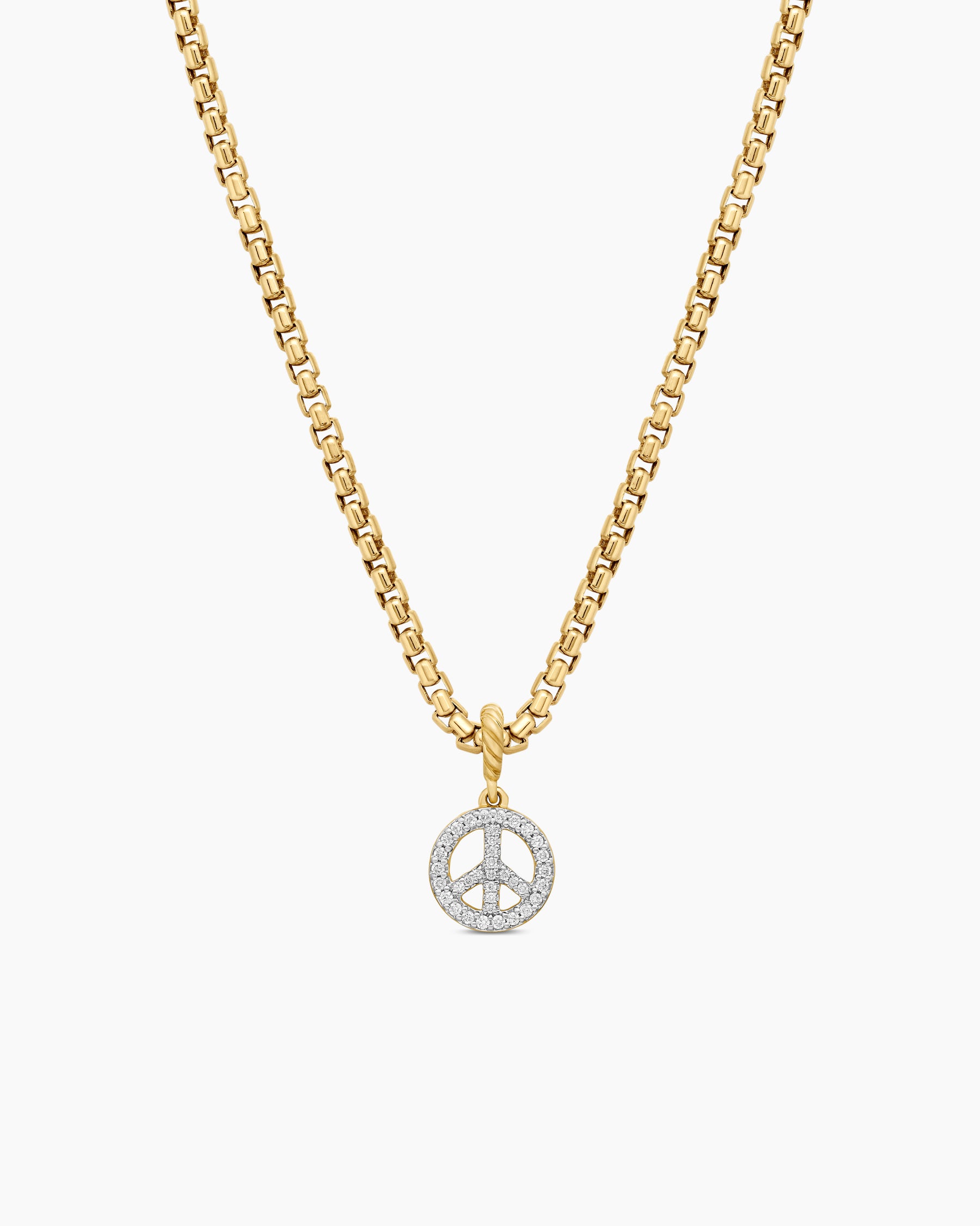 Gold Peace Sign Necklace DY | David Yurman