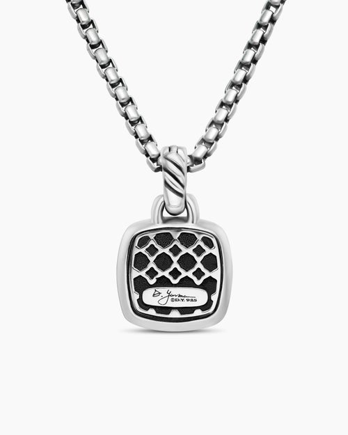 Womens Albion Pendant in Sterling Silver with 18K Yellow Gold and Diamonds, 11mm