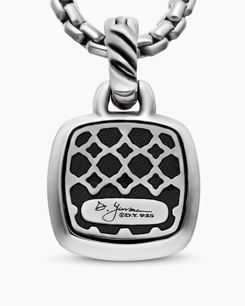 Womens Albion Pendant in Sterling Silver with 18K Yellow Gold and Diamonds, 11mm