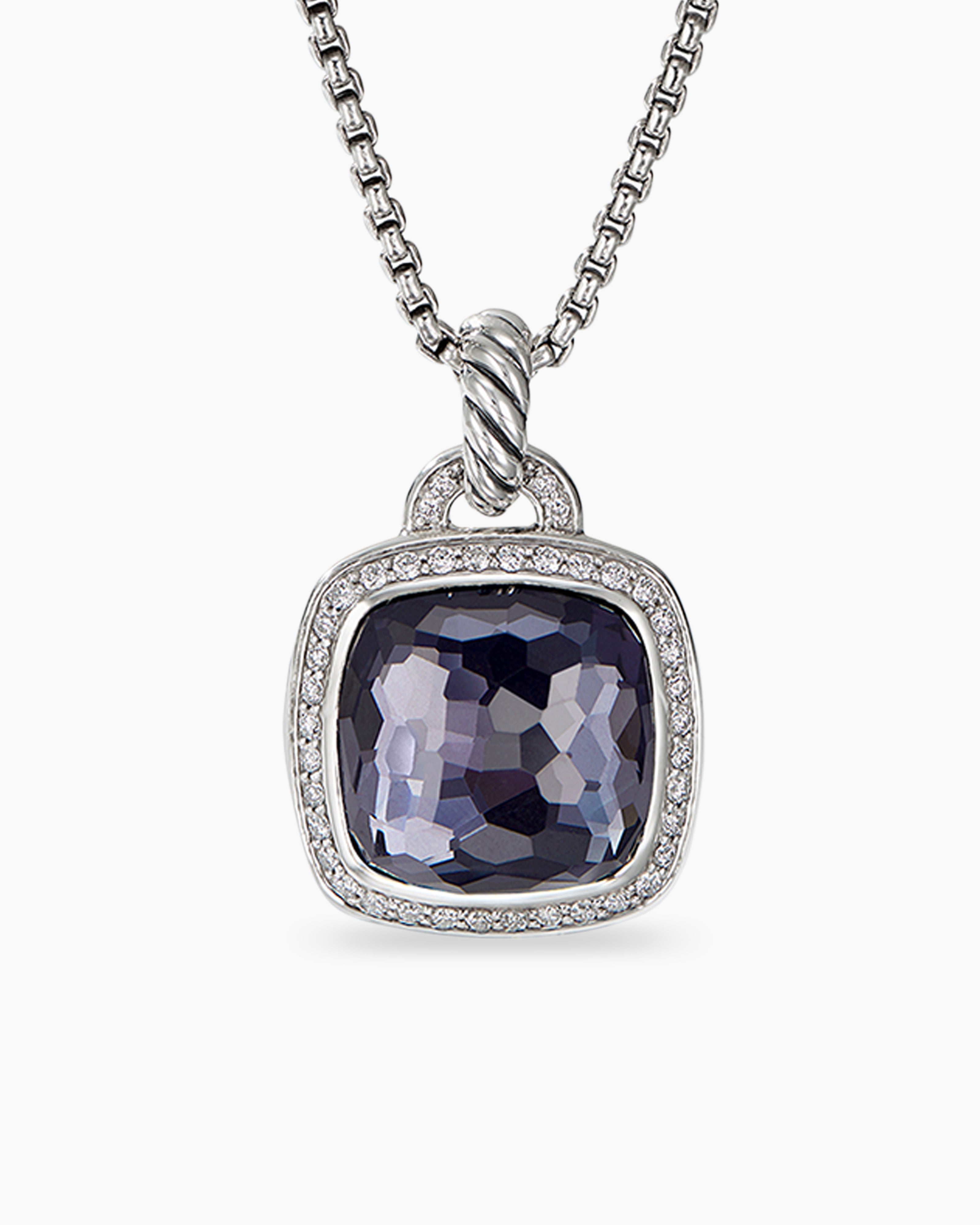 David Yurman Albion Pendant Enhancer with Amethyst and Diamonds For Sale at  1stDibs | david yurman enhancer, david yurman amethyst pendant, david  yurman amethyst necklace