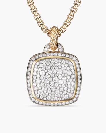 Albion® Pendant in 18K Yellow Gold with Pavé Diamonds, 17mm