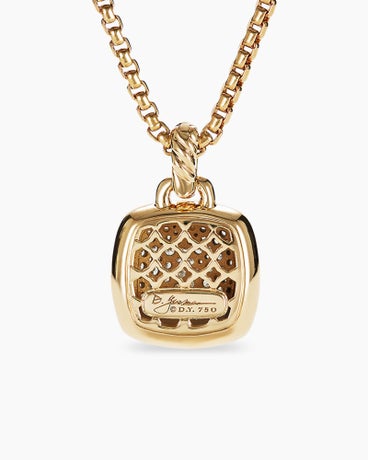 Albion® Pendant in 18K Yellow Gold with Pavé Diamonds, 14mm