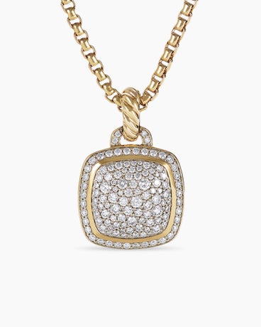 Albion® Pendant in 18K Yellow Gold with Pavé Diamonds, 14mm