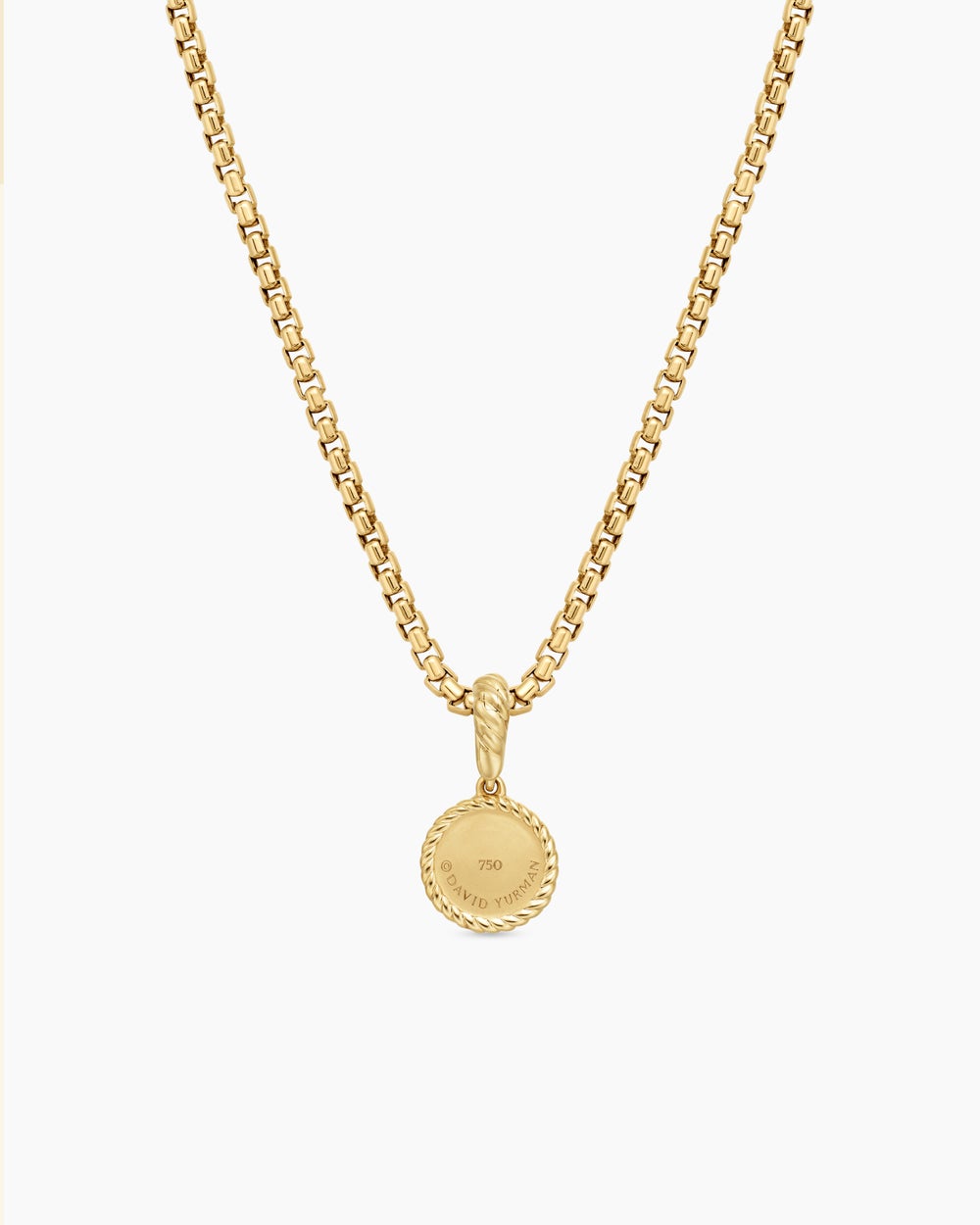 Womens Evil Eye Amulet in 18K Yellow Gold with Pavé Blue Sapphires and Diamonds, 11mm
