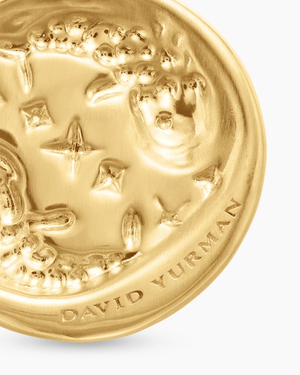 Amulette Poisson en or jaune 18 carats avec diamants, 19 mm