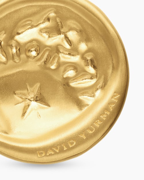 Womens Cancer Amulet in 18ct Yellow Gold with Diamonds, 19mm