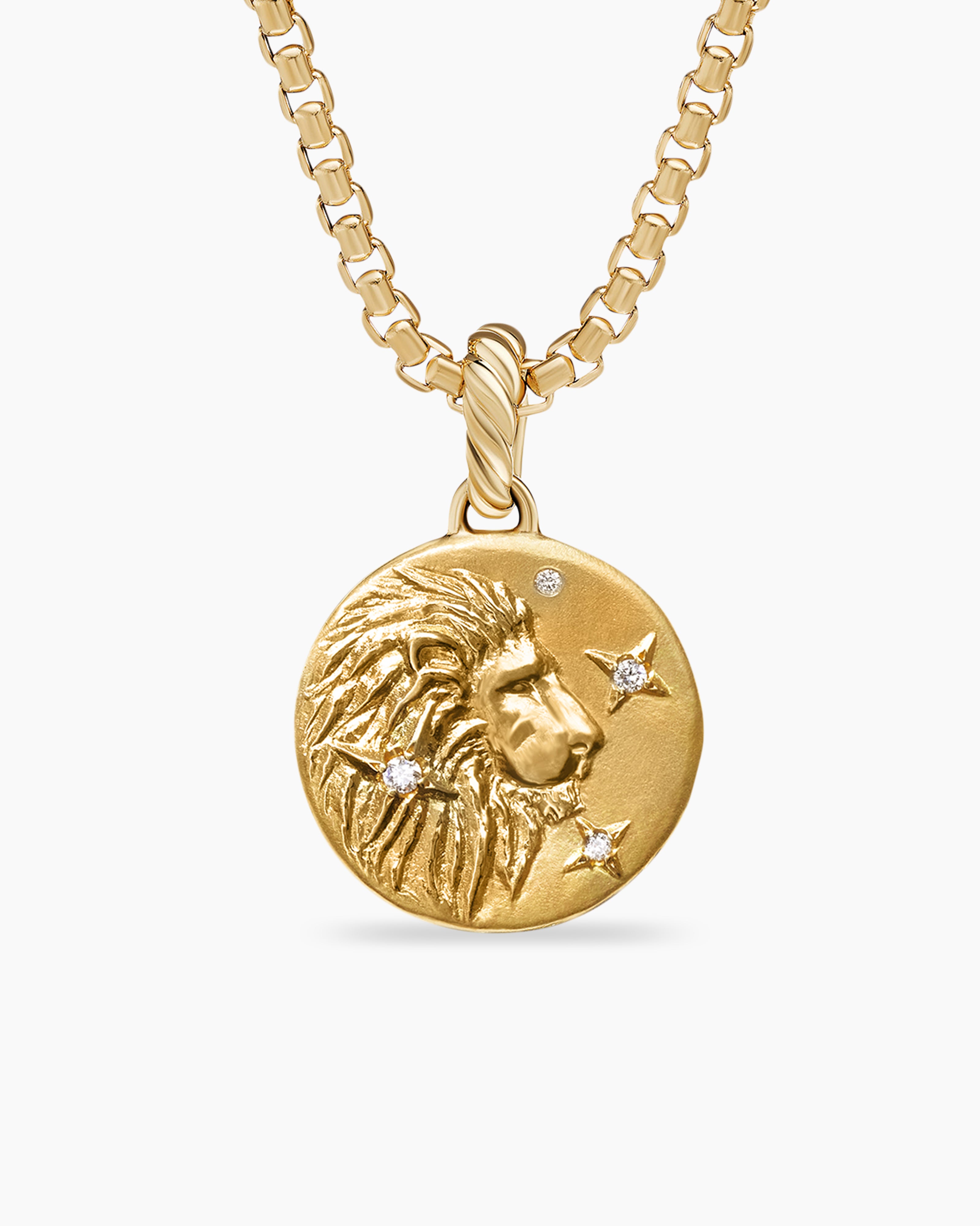 Leo 18k Gold Sign Medallion Charm