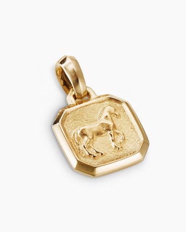 Petrvs® Horse Amulet in 18K Yellow Gold, 13.4mm