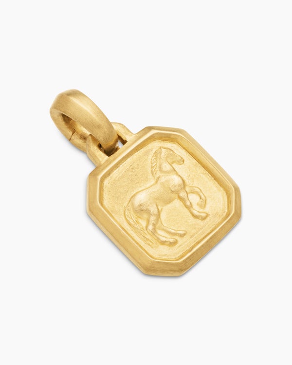Petrvs® Horse Amulet in 18K Yellow Gold, 13.4mm