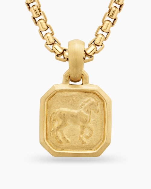 Petrvs® Horse Amulet in 18ct Yellow Gold, 13.4mm