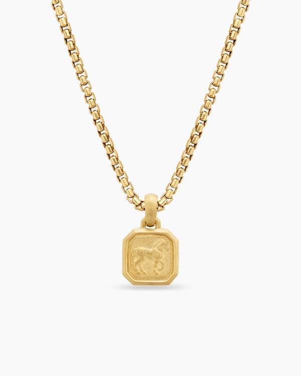 Petrvs® Horse Amulet in 18K Yellow Gold, 13.4mm
