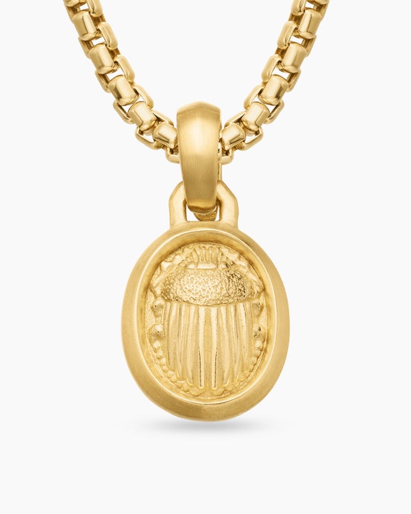 Petrvs® Scarab Pendant in 18K Yellow Gold, 14mm