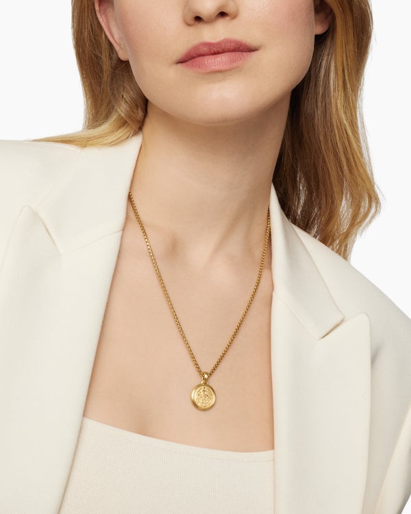 Petrvs® Angel Pendant in 18K Yellow Gold, 13.5mm