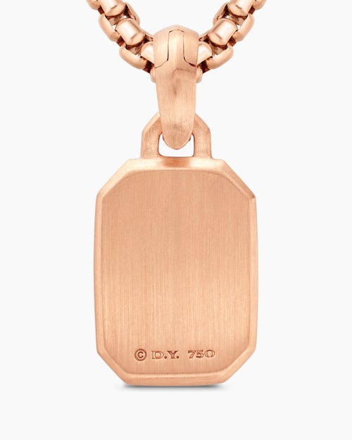 Womens Petrvs® Bee Amulet in 18K Rose Gold with Rubellite and Diamonds, 15mm