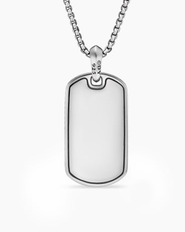 Streamline® Beveled Tag in Sterling Silver with Pietersite, 35mm