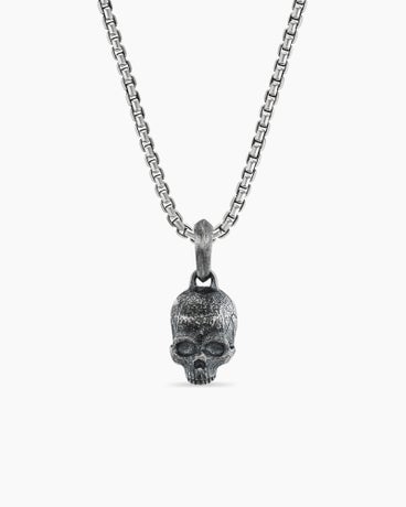 Memento Mori Skull Amulet in Sterling Silver, 16mm