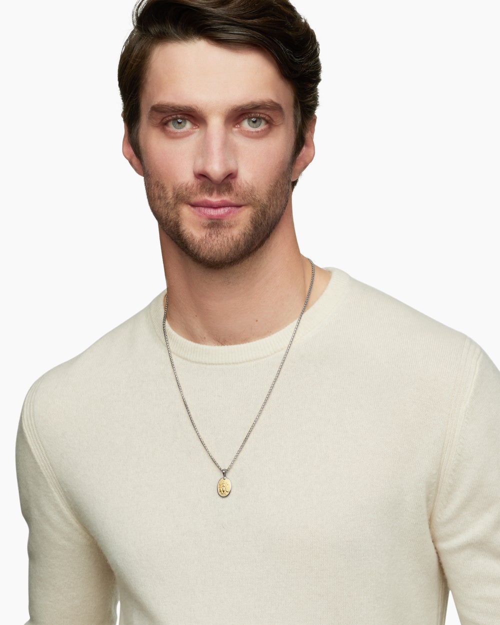 Mens Petrvs® Bee Amulet in Sterling Silver with 18K Yellow Gold, 17.8mm