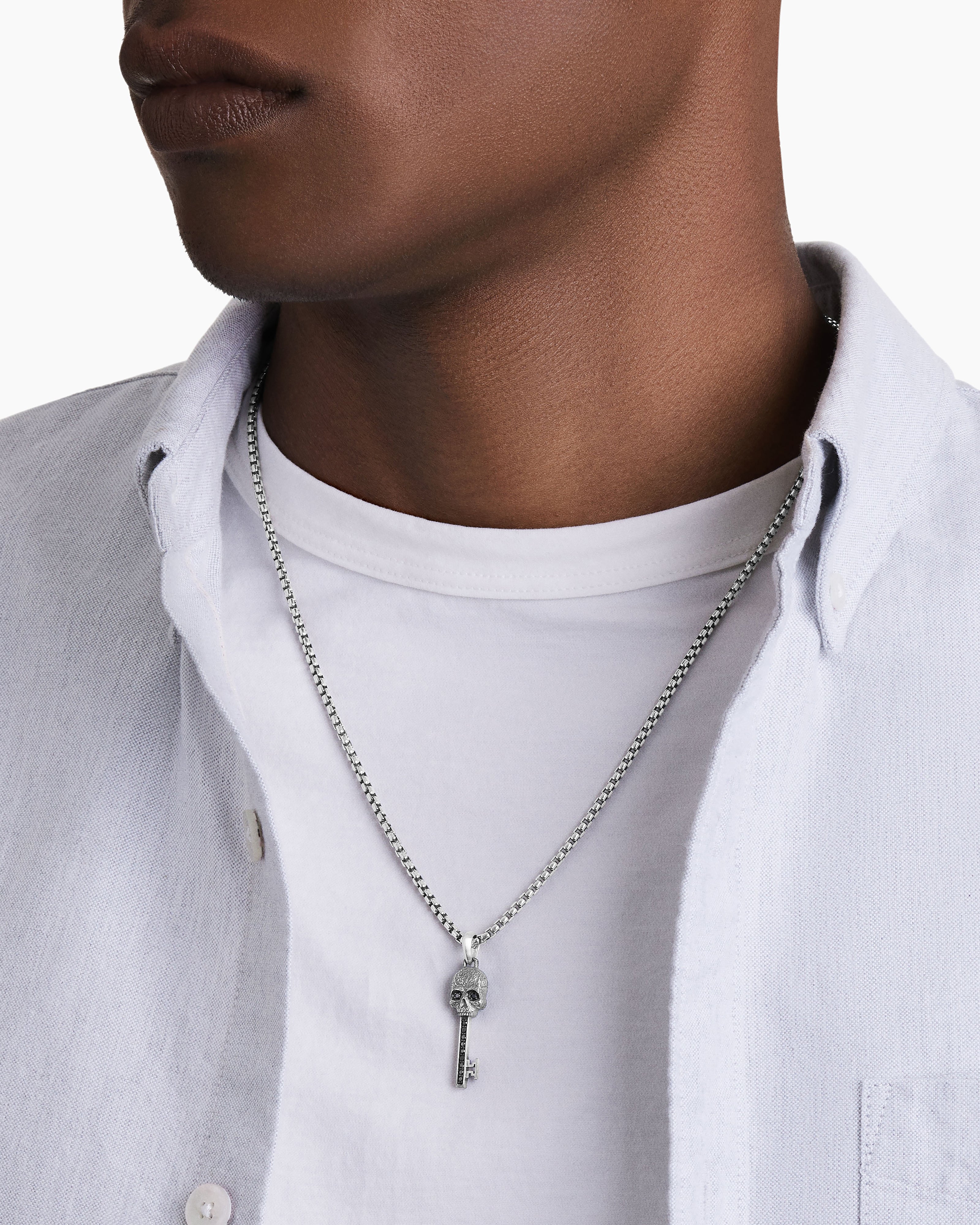 Mens Sterling Silver Chunky Initial Necklace | Hersey & Son Silversmiths