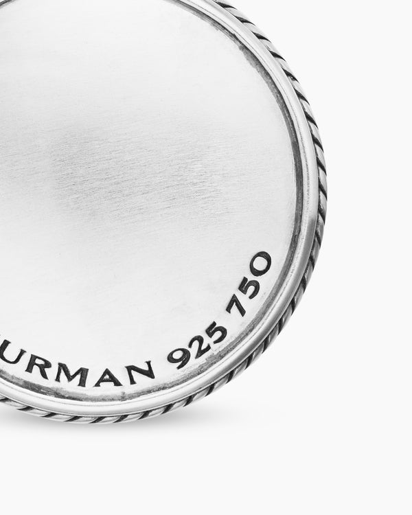 Maritime® Compass Amulet in Sterling Silver with 18K Yellow Gold and Center Diamond, 20mm