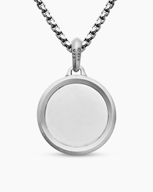 Mens St. Christopher Amulet in Sterling Silver, 26.5mm