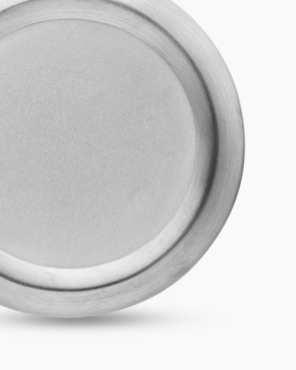 St. Christopher Amulet in Sterling Silver with Black Diamonds, 28.5mm