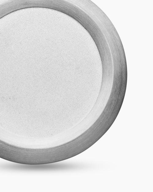 Mens St. Christopher Amulet in Sterling Silver with Diamonds, 28.5mm