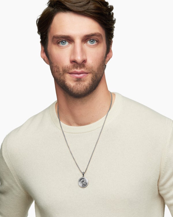 St. Christopher Amulet in Sterling Silver, 34.5mm