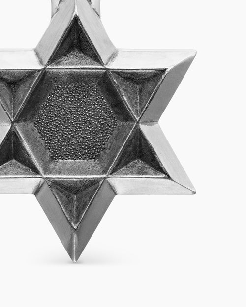 Mens Star of David Amulet in Sterling Silver, 23mm