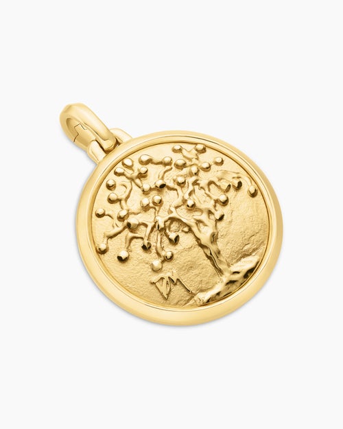 Womens Petrvs® Tree of Life Amulet in 18K Yellow Gold, 29mm