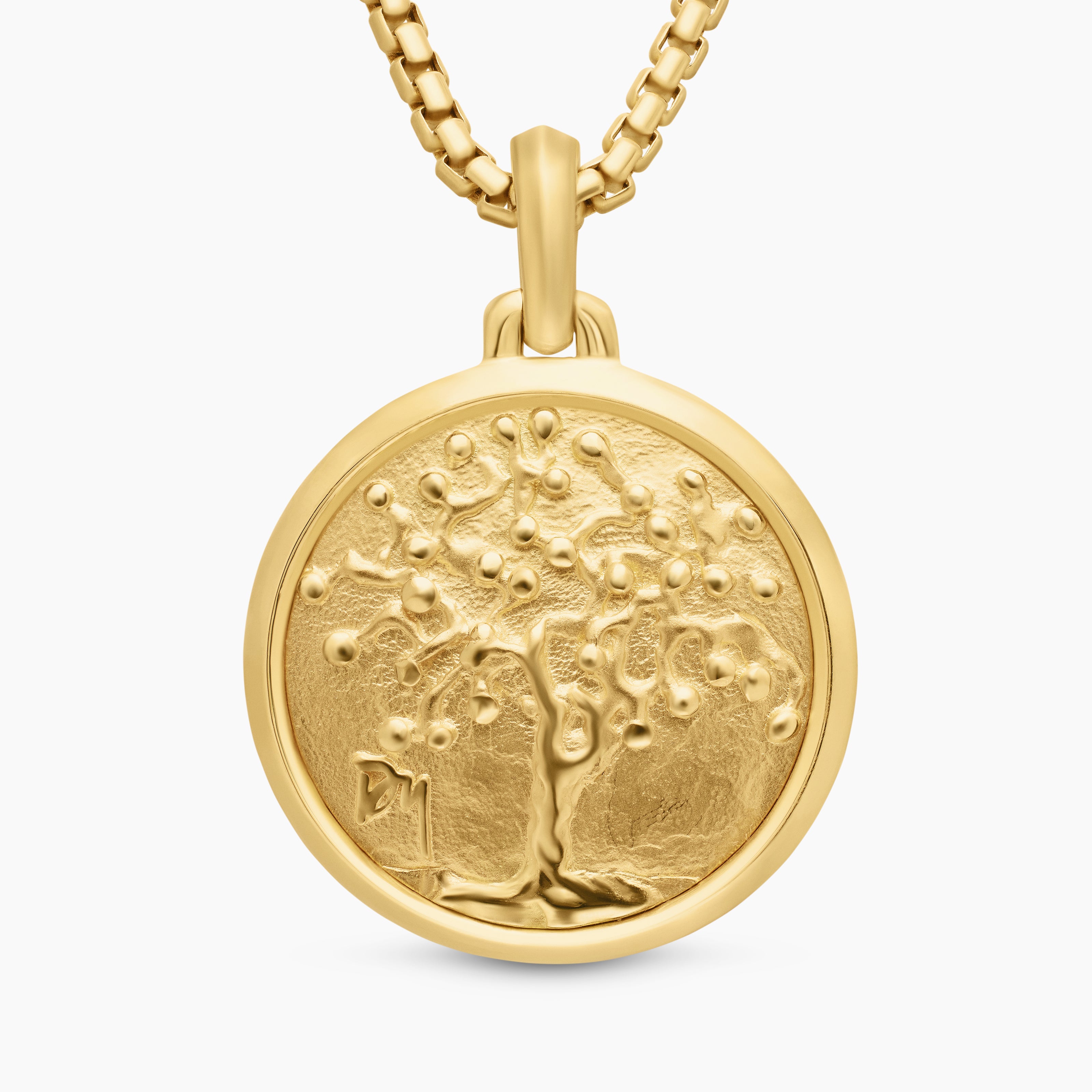 Womens Petrvs&reg; Tree of Life Amulet in 18K Yellow Gold, 29mm