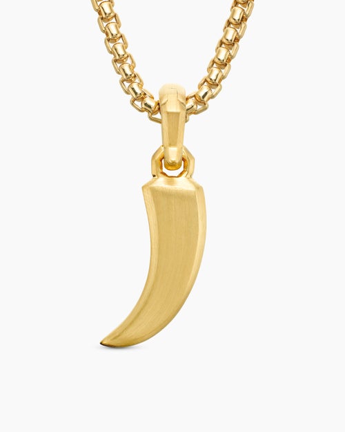 Womens Petrvs® Claw Amulet in 18K Yellow Gold with Emeralds, 20mm