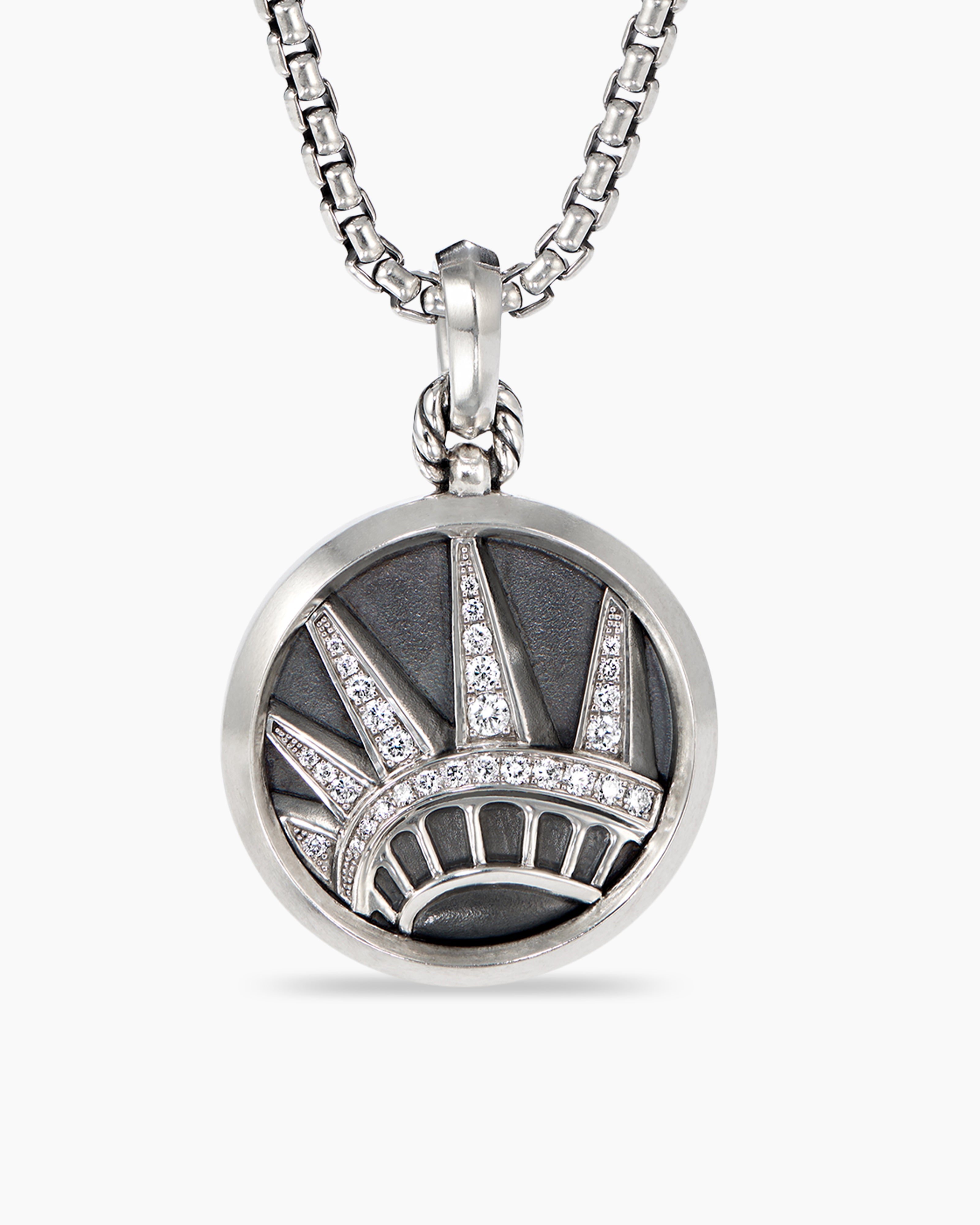 David Yurman Sculpted Cable Locket Amulet in Sterling Silver Women's