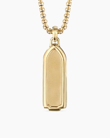 St. Gerard Amulet in 18K Yellow Gold with Diamonds, 34mm