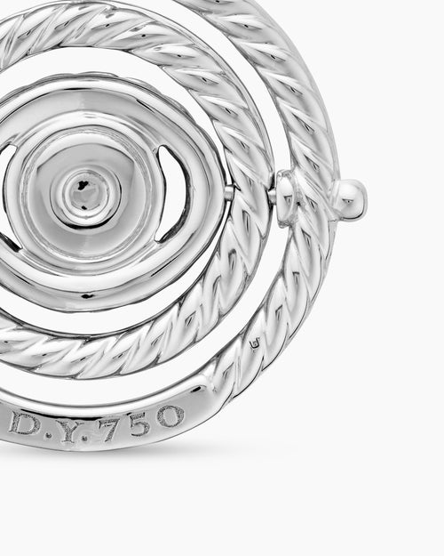 Womens Evil Eye Mobile Amulet in 18K White Gold with Pavé Blue Sapphires and Diamonds, 20.5mm