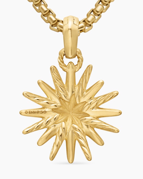 Starburst Charm in 18K Yellow Gold, 21.5mm