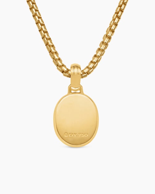 Womens Petrvs® Scarab Amulet in 18K Yellow Gold with Black Mother of Pearl and Diamonds, 16.3mm