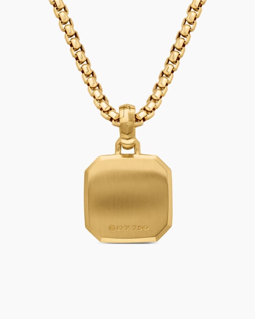 Womens Petrvs® Horse Amulet in 18K Yellow Gold with Mother of Pearl and Diamonds, 16.4mm